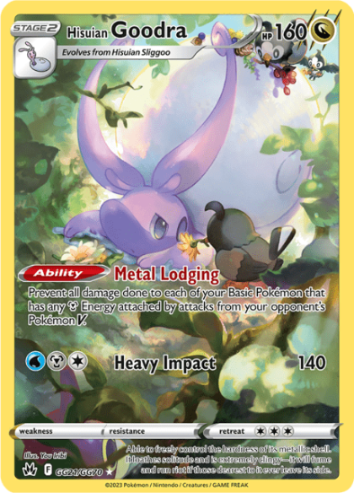 Hisuian Goodra GG21/GG70 - Gallery Holo Rare - Crown Zenith