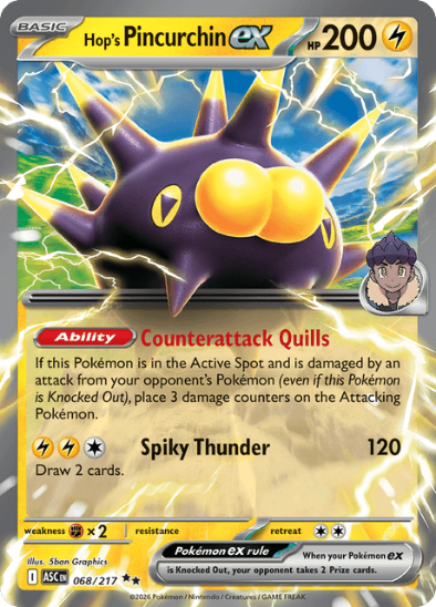 Hop's Pincurchin ex 068/217 - Ultra Rare - Mega Evolution: Ascended Heroes