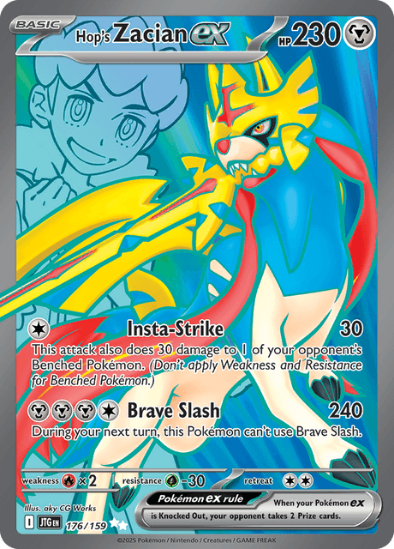 Hop's Zacian ex 176/159 - Full Art Ultra Rare - Scarlet & Violet Journey Together