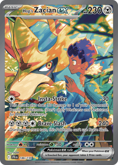 Hop's Zacian ex 186/159 - Special Illustration Rare - Scarlet & Violet Journey Together