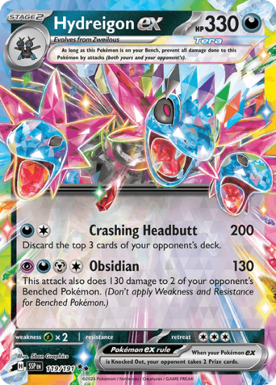 Hydreigon ex 119/191 - Ultra Rare - Scarlet & Violet Surging Sparks