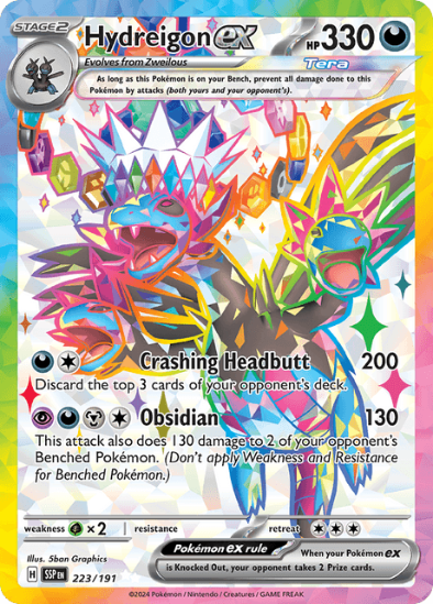 Hydreigon ex 223/191 - Full Art Ultra Rare - Scarlet & Violet Surging Sparks
