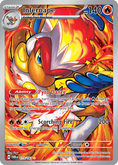 Infernape 173/167 - Illustration Rare - Scarlet & Violet Twilight Masquerade