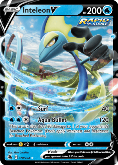 Inteleon V 078/264 - Full Art Ultra Rare - Fusion Strike