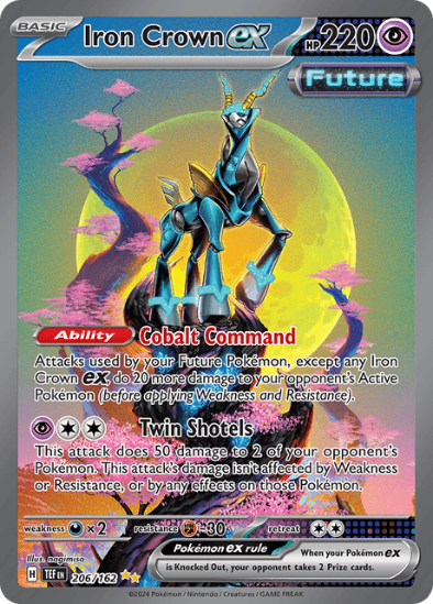 Iron Crown ex 206/162 - Special Illustration Rare - Scarlet & Violet Temporal Forces