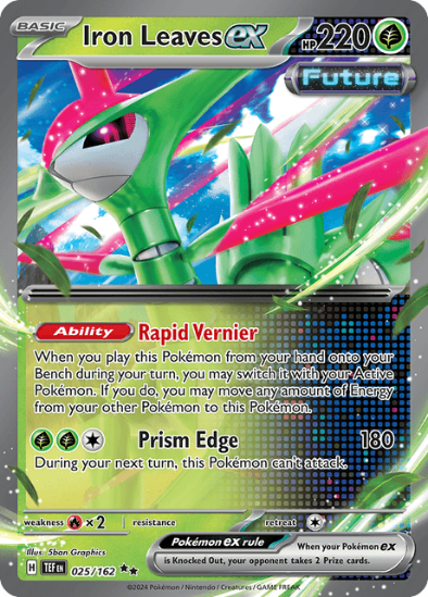 Iron Leaves ex 025/162 - Ultra Rare - Scarlet & Violet Temporal Forces