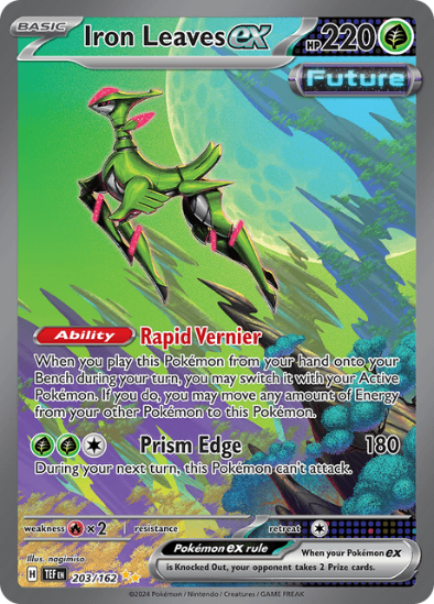Iron Leaves ex 203/162 - Special Illustration Rare - Scarlet & Violet Temporal Forces