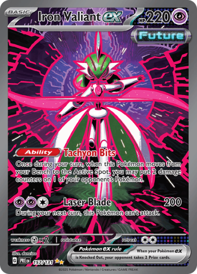 Iron Valiant ex 157/131 - Special Illustration Rare - Scarlet & Violet: Prismatic Evolutions