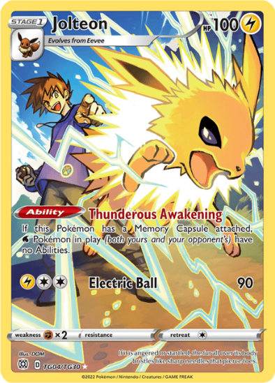 Jolteon TG04/TG30 - Trainer Gallery Holo Rare - Sword & Shield Brilliant Stars
