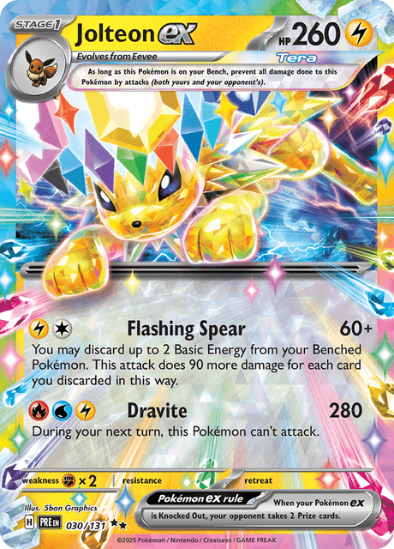 Jolteon ex 030/131 - Ultra Rare - Scarlet & Violet: Prismatic Evolutions