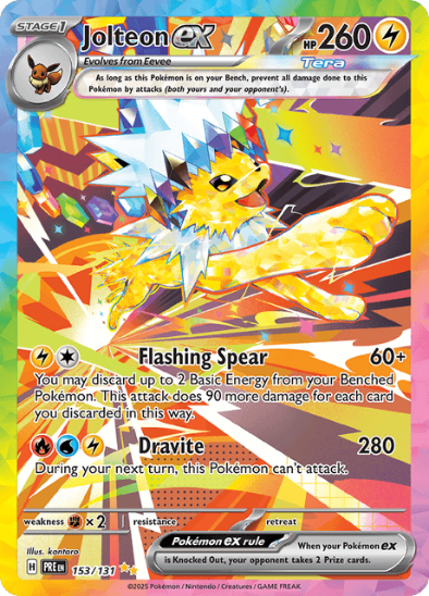 Jolteon ex 153/131 - Special Illustration Rare - Scarlet & Violet: Prismatic Evolutions