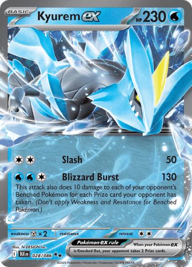 Kyurem ex 028/086 - Ultra Rare - Scarlet & Violet: Black Bolt