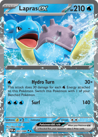 Lapras ex 022/088 - Ultra Rare - Mega Evolution: Perfect Order