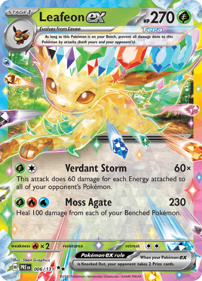 Leafeon ex 006/131 - Ultra Rare - Scarlet & Violet: Prismatic Evolutions
