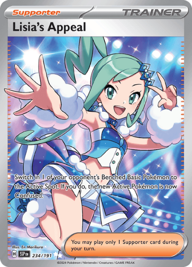 Lisia's Appeal 234/191 - Full Art Ultra Rare - Scarlet & Violet Surging Sparks