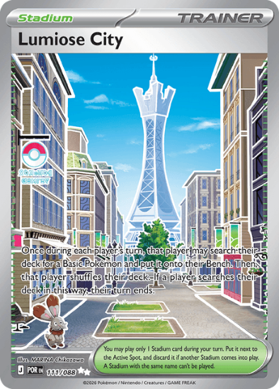 Lumiose City 111/088 - Full Art Ultra Rare - Mega Evolution: Perfect Order
