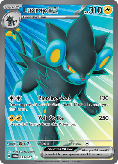 Luxray ex 195/167 - Full Art Ultra Rare - Scarlet & Violet Twilight Masquerade
