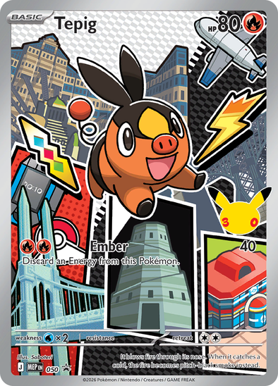 Tepig MEP 050 - Illustration Rare - Mega Evolution Black Star Promo