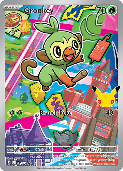 Grookey MEP 052 - Illustration Rare - Mega Evolution Black Star Promo