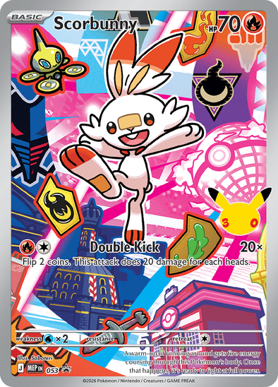 Scorbunny MEP 053 - Illustration Rare - Mega Evolution Black Star Promo