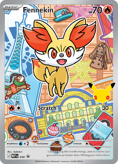 Fennekin MEP 059 - Illustration Rare - Mega Evolution Black Star Promo