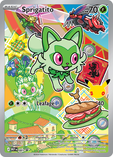 Sprigatito MEP 061 - Illustration Rare - Mega Evolution Black Star Promo