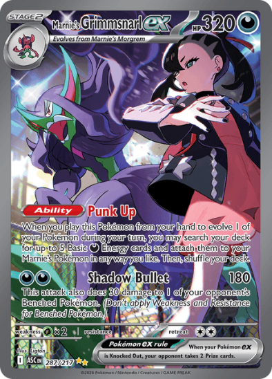 Marnie's Grimmsnarl ex 287/217 - Special Illustration Rare - Mega Evolution: Ascended Heroes