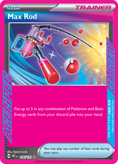 Max Rod 116/131 - Ace Spec Rare - Scarlet & Violet: Prismatic Evolutions