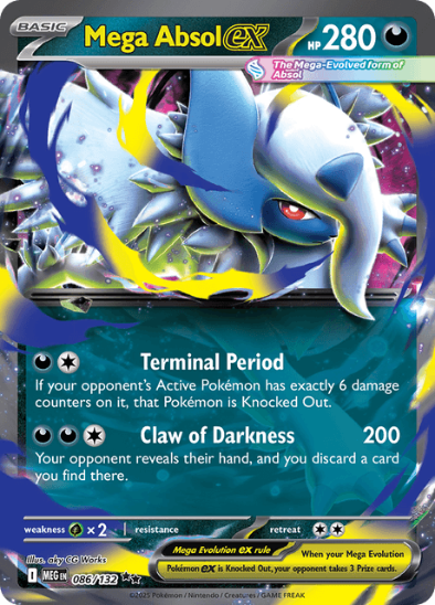Mega Absol ex 086/132 - Ultra Rare - Mega Evolution: Base Set