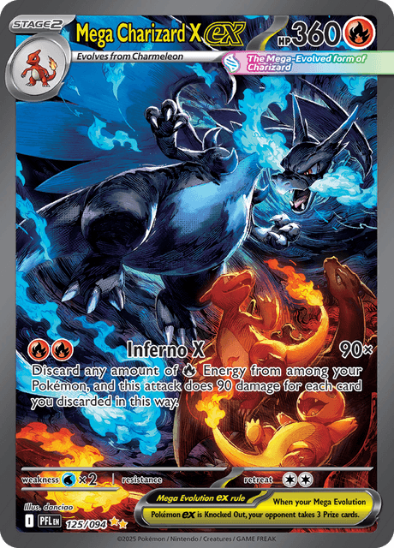 Mega Charizard X ex 125/094 - Special Illustration Rare - Mega Evolution: Phantasmal Flames