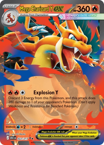 Mega Charizard Y ex 022/217 - Ultra Rare - Mega Evolution: Ascended Heroes