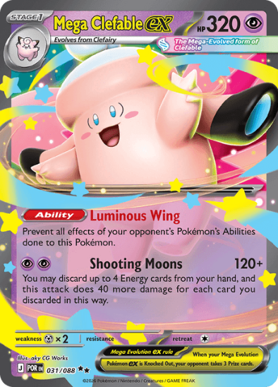 Mega Clefable ex 031/088 - Ultra Rare - Mega Evolution: Perfect Order