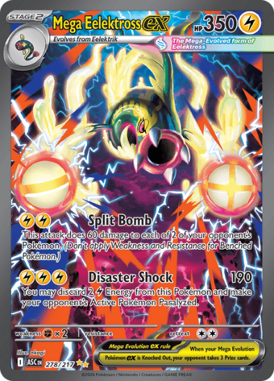 Mega Eelektross ex 278/217 - Special Illustration Rare - Mega Evolution: Ascended Heroes