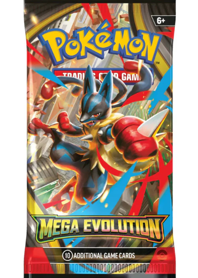 Pokémon trading card game pack with a character on the front