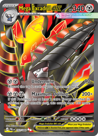Mega Excadrill ex 103/084 - Full Art Ultra Rare - Mega Evolution: Pitch Black