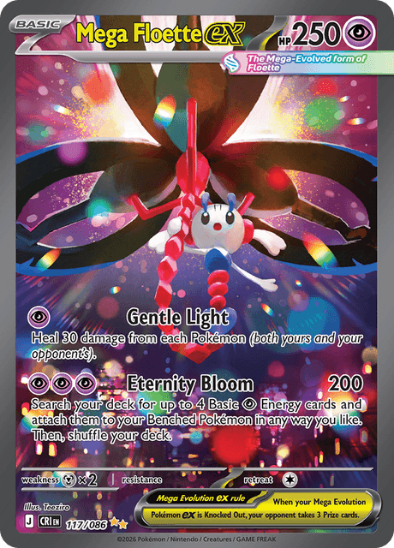 Mega Floette ex 117/086 - Special Illustration Rare - Mega Evolution: Chaos Rising