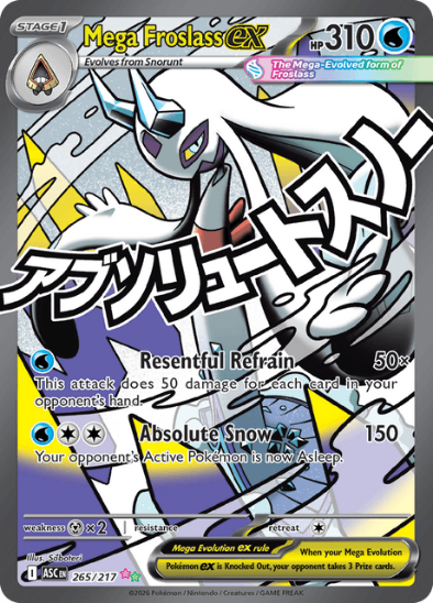 Mega Froslass ex 265/217 - Mega Attack Rare - Mega Evolution: Ascended Heroes