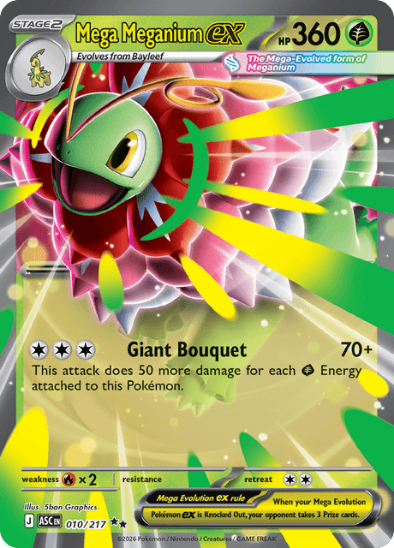 Mega Meganium ex 010/217 - Ultra Rare - Mega Evolution: Ascended Heroes