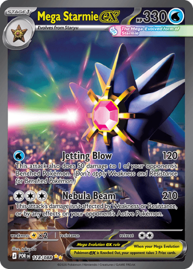 Mega Starmie ex 118/088 - Special Illustration Rare - Mega Evolution: Perfect Order