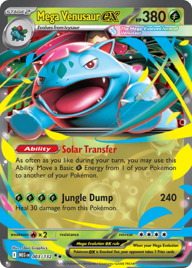 Mega Venusaur ex 003/132 - Ultra Rare - Mega Evolution: Base Set