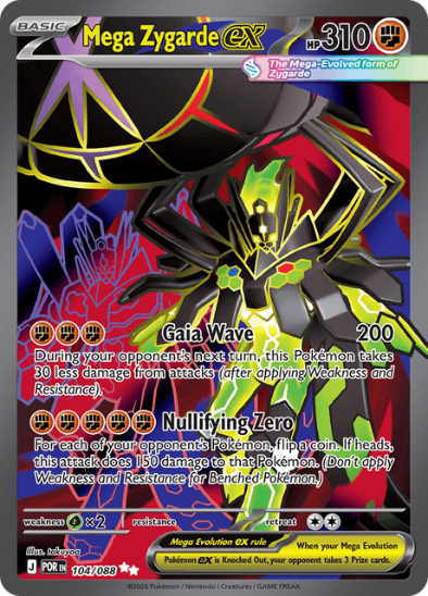 Mega Zygarde ex 104/088 - Full Art Ultra Rare - Mega Evolution: Perfect Order