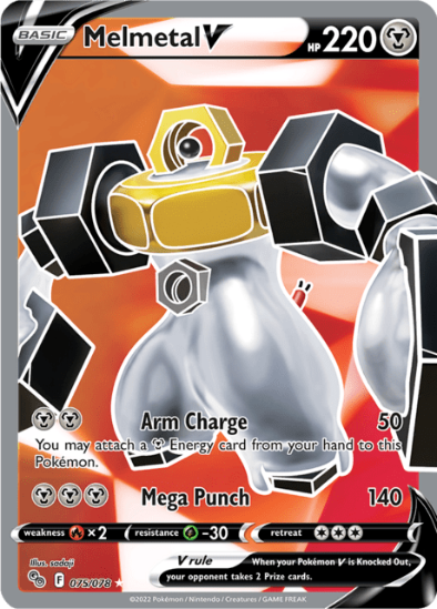 Melmetal V 075/078 - Full Art Ultra Rare - Sword & Shield Pokémon GO