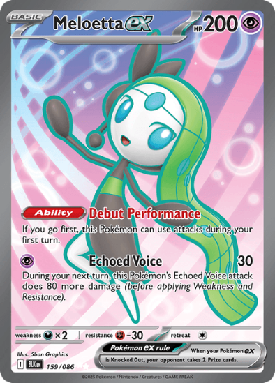 Meloetta ex 159/086 - Full Art Ultra Rare - Scarlet & Violet: Black Bolt