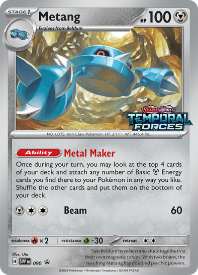 Metang SVP 090 - Prerelease Holo Rare - Temporal Forces Black Star Promo