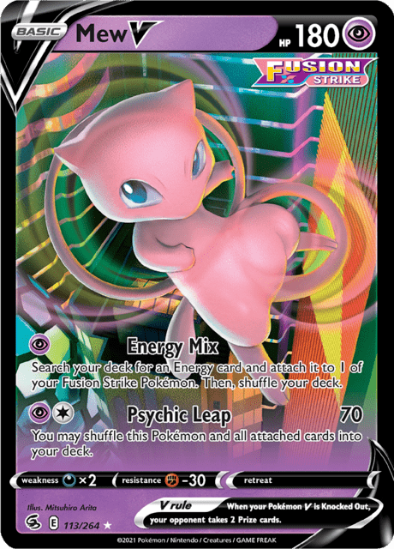 Mew V 113/264 - Full Art Ultra Rare - Fusion Strike