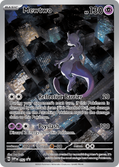 Mewtwo SVP 052 - Illustration Rare - Scarlet & Violet Black Star Promo