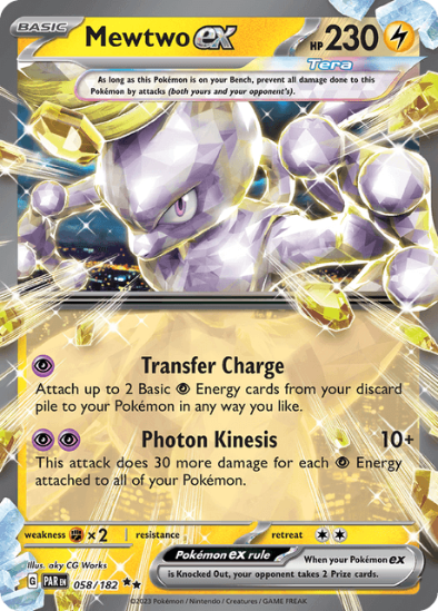 Mewtwo ex 058/182 - Ultra Rare - Scarlet & Violet Paradox Rift