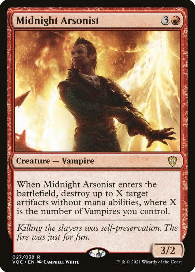 Midnight Arsonist - Rare - Crimson Vow Commander