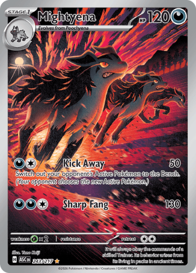 Mightyena 243/217 - Illustration Rare - Mega Evolution: Ascended Heroes