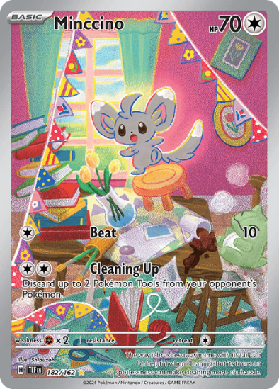 Minccino 182/162 - Illustration Rare - Scarlet & Violet Temporal Forces